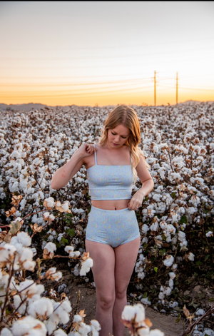 Dusty Floral Swim Top
